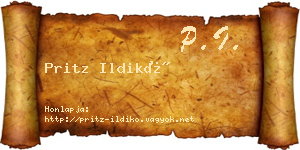 Pritz Ildikó névjegykártya