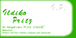 ildiko pritz business card